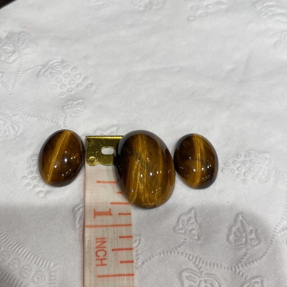 Cat Eye Stones All 3 stones are authentic Perfect for a jeweler or crafter - Picture 2 of 7